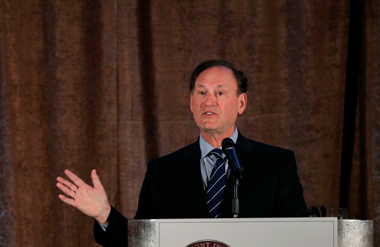 A conservative lawyer who claimed Justice Samuel Alito fled to an undisclosed location now says he cannot verify whether the Supreme Court justice is actually in hiding. (AP Photo/Jae C. Hong)