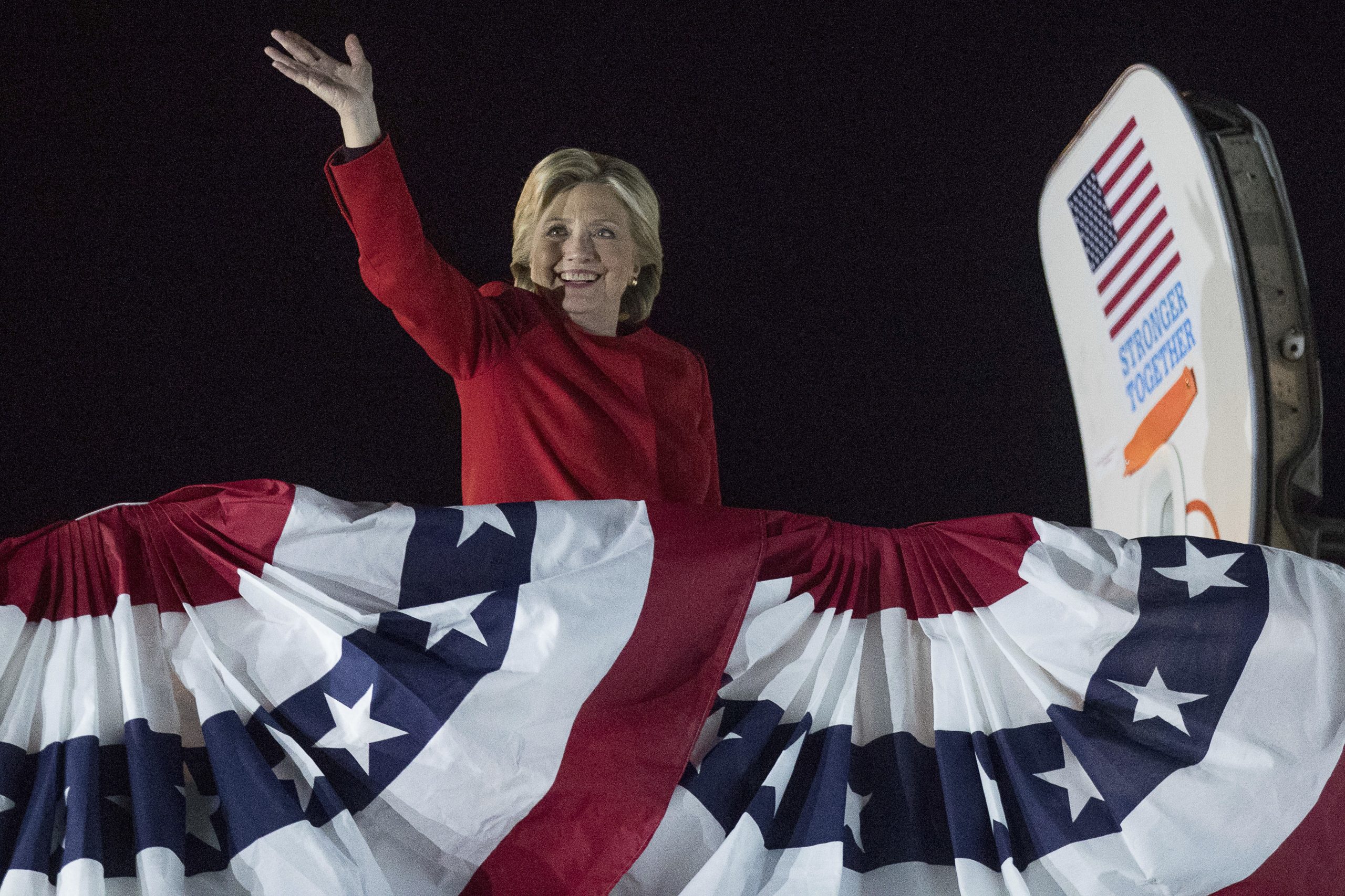 Clinton borrows Bon Jovi: ‘Living on a prayer’ until votes are in