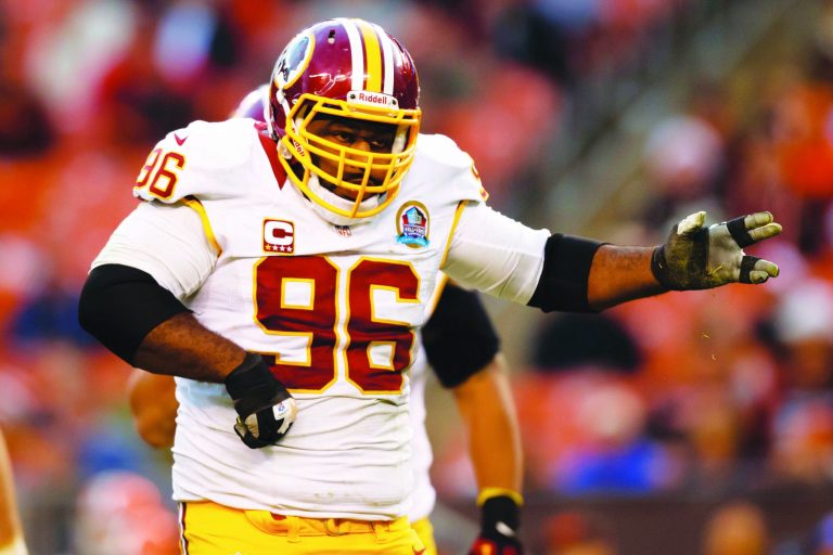 Rick Osentoski/AP
Barry Cofield got to do his taser celebration after his second full sack of the year Sunday in the Redskins' victory over the Browns.