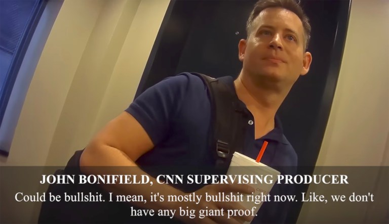 In the video, published online by Project Veritas, CNN medical team producer John Bonifield is seen discussing his network's coverage of the Russia story. He said the issue 