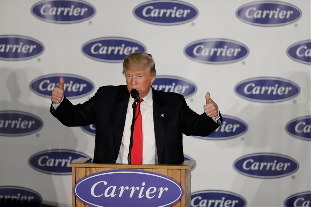 Trump keeps credit for Carrier, sidesteps blame for Rexnord