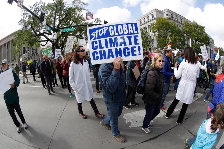 The letter said that the protests that began April 22, Earth Day, will continue April 29 to mark Trump's 100th day in office to 