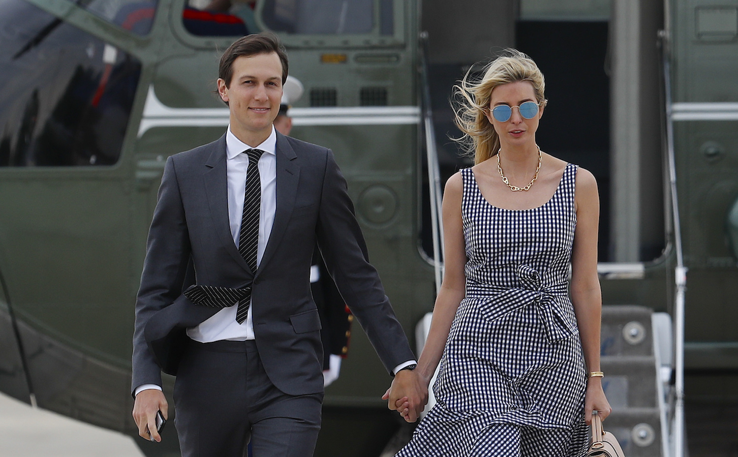 Helicopter carrying Ivanka Trump and Jared Kushner safely returns to airport after experiencing engine failure