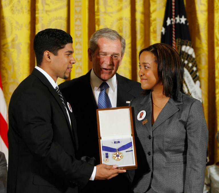 Presidential Medal of Freedom winner Oscar Biscet arrested in Cuba for organizing a nonviolent resistance movement against the Castro regime. (AP Photo/Gerald Herbert)