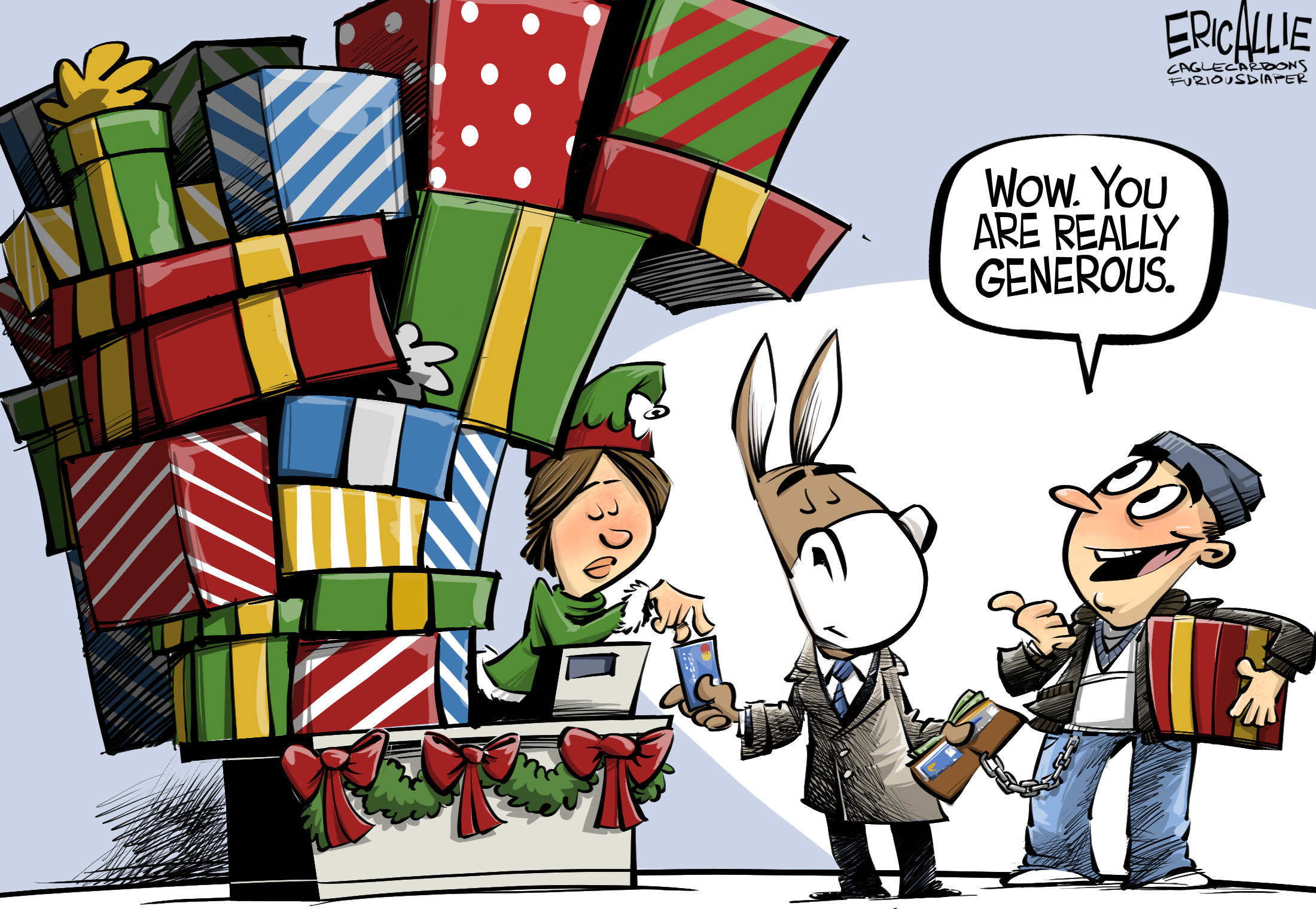 Editorial cartoon: Footing the bill