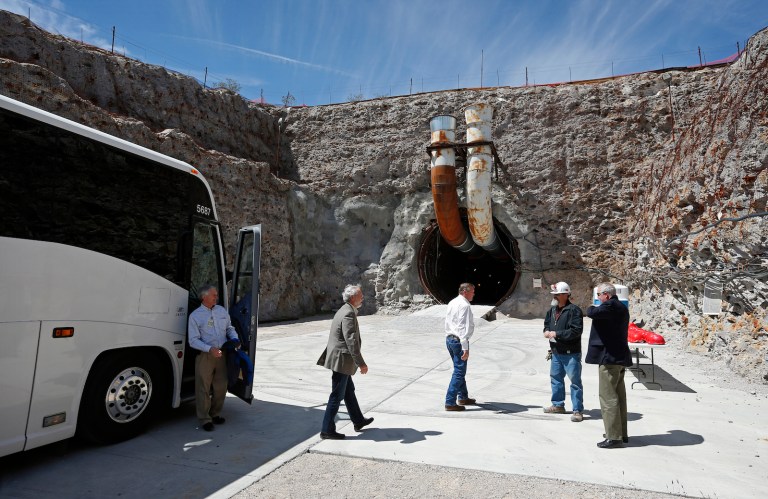 Lawsuit seeks to force an up-or-down vote on the project to avoid input from Nevada on permit approval. (AP Photo/John Locher,File)