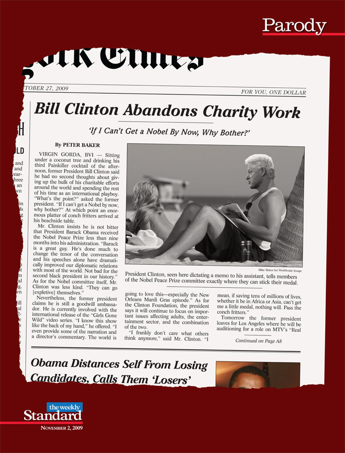 Bill Clinton Abandons Charity Work