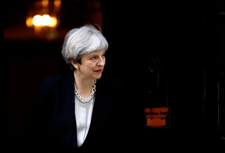 May announced her plans to seek a June 8 general election on Tuesday morning in a press conference outside No. 10 Downing Street. (AP Photo/Frank Augstein)