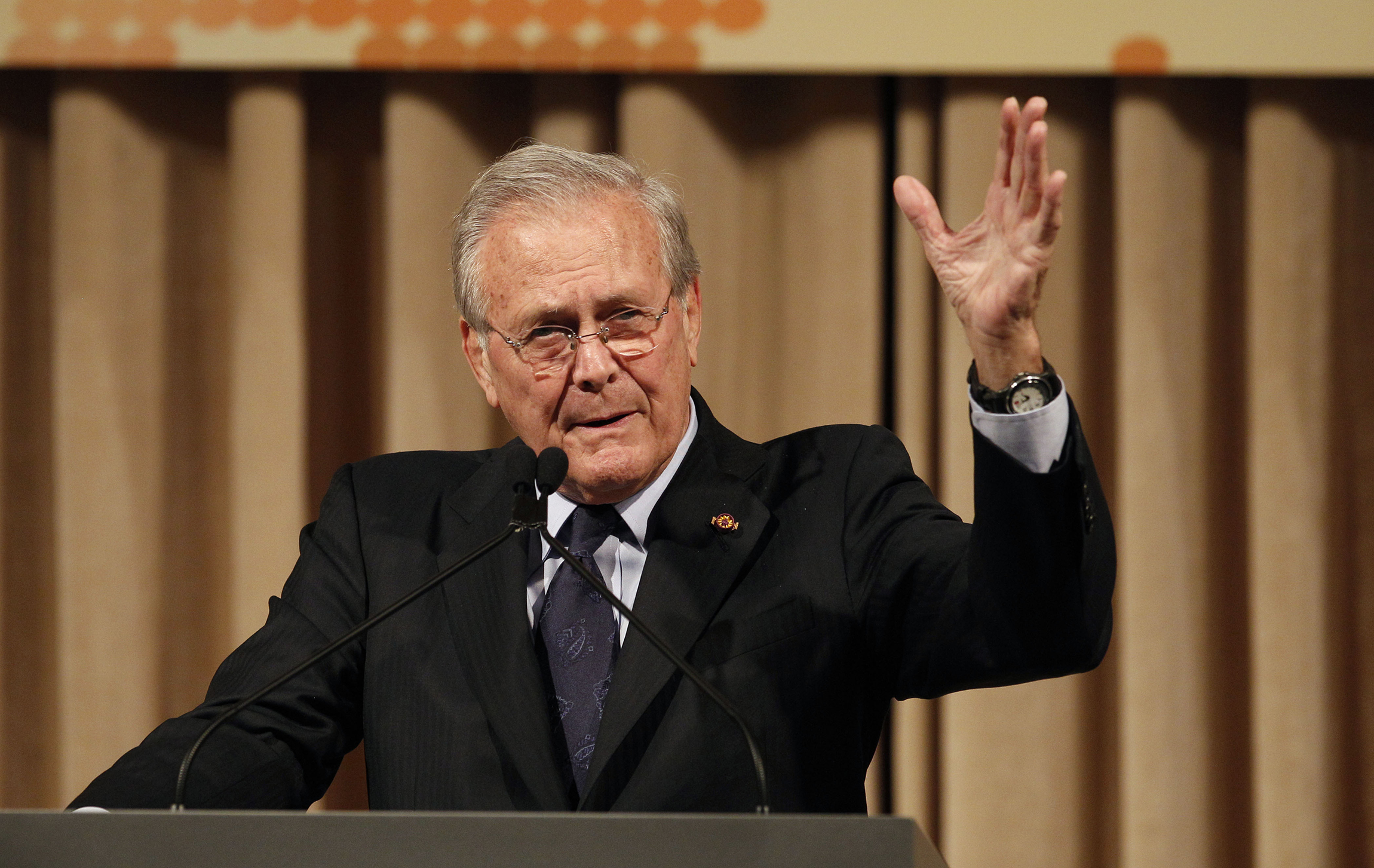 Rumsfeld backs Trump