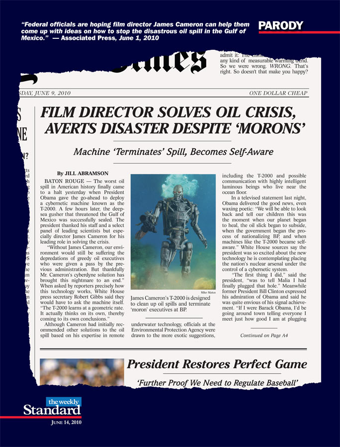 James Cameron Solves the Oil Crisis