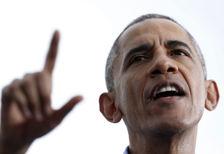 President Obama is not happy with Donald Trump. (AP Photo/Carolyn Kaster)