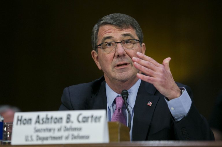 Defense Secretary Ashton Carter testifies during a Senate Foreign Relations Committee hearing on Capitol Hill, March 11, 2015 in Washington. (Graeme Jennings/Examiner)