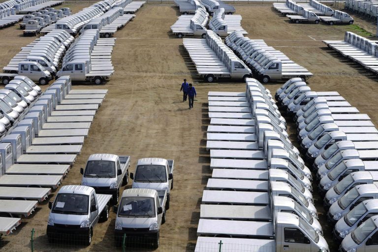 HOLD FOR STORY CHINA AUTO SHOW BY JOE MCDONALD In this photo taken Wednesday April 16, 2014, vehicles are parked outside a factory of SGMW, a joint venture between Chinese carmakers and General Motors in Qingdao in east China's Shandong province. Chinaâs automakers are struggling as they head into next weekâs Beijing auto show.
Brands such as Chery, Geely and SUV maker Great Wall face intense competition from General Motors, Volkswagen and other global rivals and have seen their sales and market share shrink this year while Chinaâs overall market grew. (AP Photo) CHINA OUT
