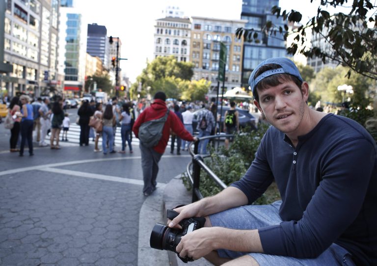 Brandon Stanton took to Humans of New York's Facebook page and his personal Twitter account to condemn Republican presidential front-runner Donald Trump. (AP Photo/Kathy Willens)