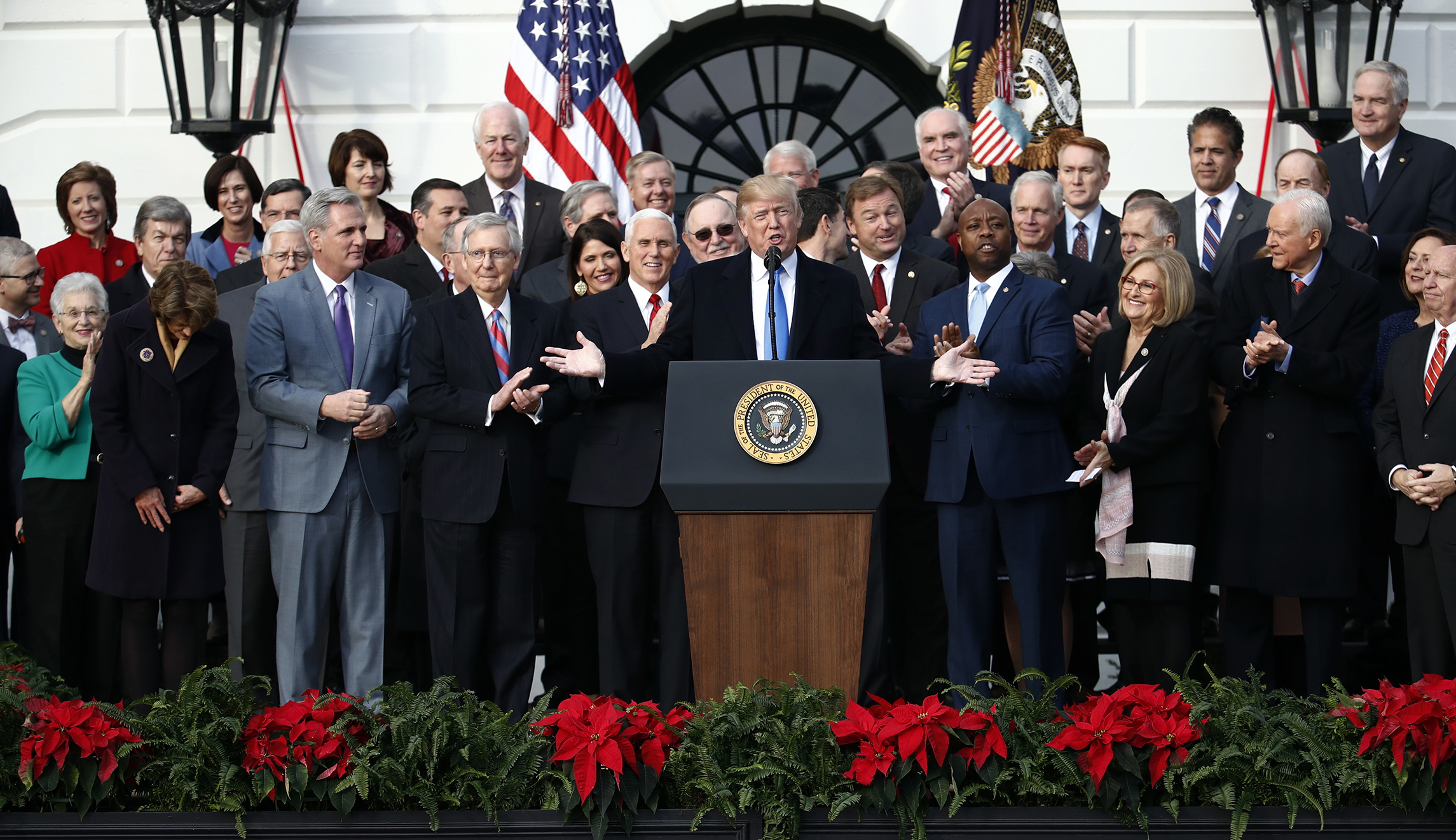 Public split on GOP tax cuts one month in