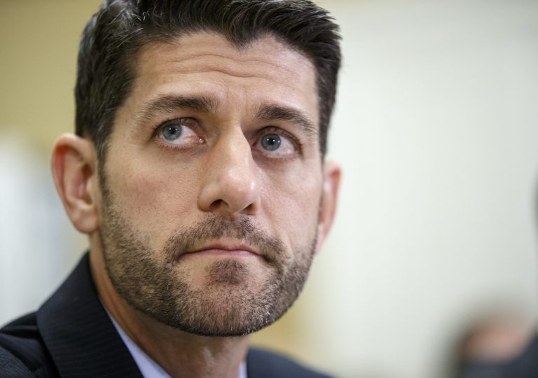 House Ways and Means Committee Chairman Paul Ryan, R-Wis., goes before the House Rules Committee as Republicans move forward with plans to advance legislation approving the embattled Keystone XL oil pipeline, Wednesday, Jan. 7, 2015, on Capitol Hill in Washington. (AP Photo/J. Scott Applewhite)