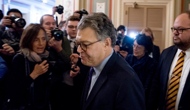 Seven women accused Democratic Sen. Al Franken of inappropriate behavior, including groping and forcible kissing. (AP Photo/Andrew Harnik)