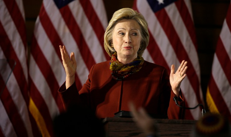 Newly released emails appear to contain partial transcripts of Hillary Clinton's paid speaking engagements that could have harmed her had they leaked. (AP Photo/Charlie Neibergall)
