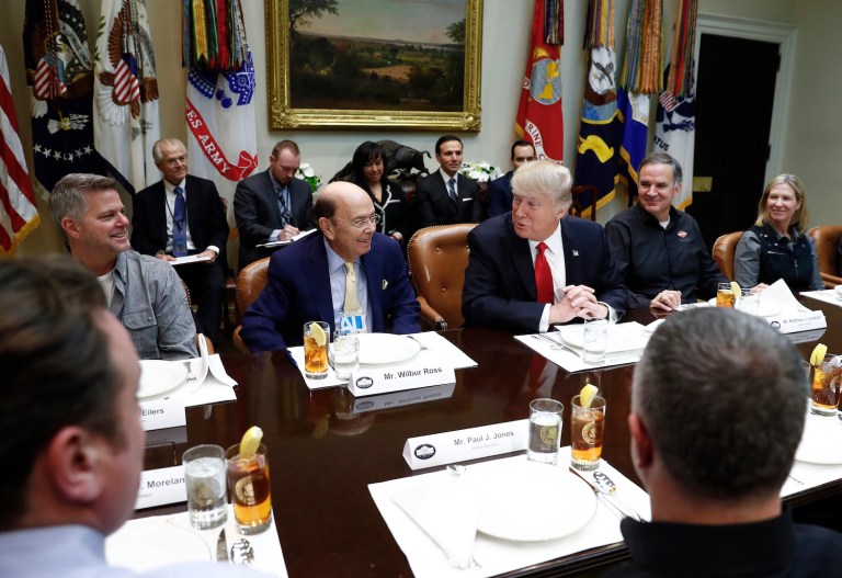 President Trump suggested on Thursday that his administration would consider military action against Iran in response to its decision to test a ballistic missile. (AP Photo/Carolyn Kaster)