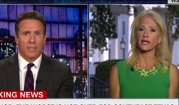 Kellyanne Conway spars with ‘amateur climatologist’ Chris Cuomo over climate change and Harvey
