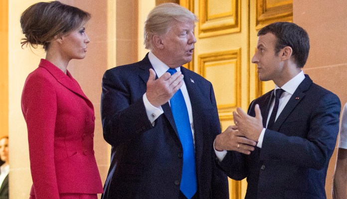 President Donald Trump and French President Emmanuel Macron will work to "deepen the friendship" between the U.S. and France during the French leader's visit this spring. (AP Photo/Carolyn Kaster, Pool)
