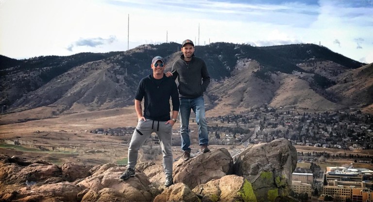 A Washington wedding in Boulder brings together CNN's Matt Dornic, left, and Air Force Maj. Kyle Volpe.