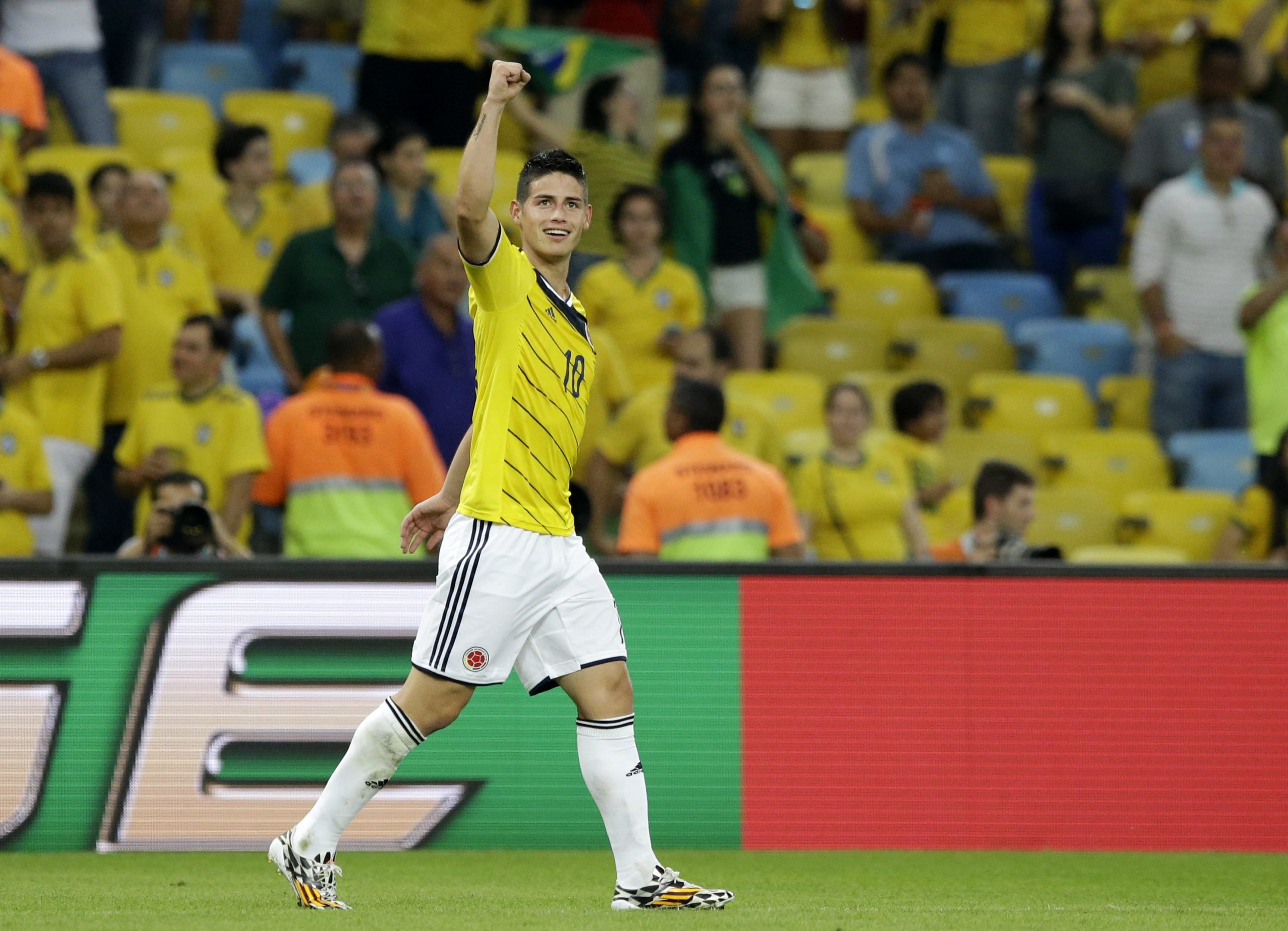 Colombia beats Uruguay 2-0 at World Cup