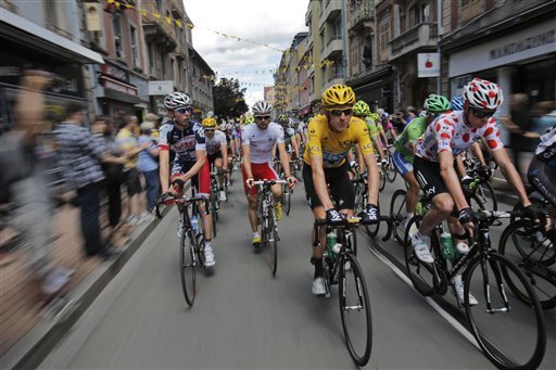 Tour de France cyclists halt race’s fourth stage in protest