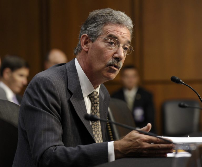   Deputy Attorney General James Cole testifies on Capitol Hill in Washington, Tuesday, Sept. 10, 2013, before the Senate Judiciary Committee hearing entitled; 