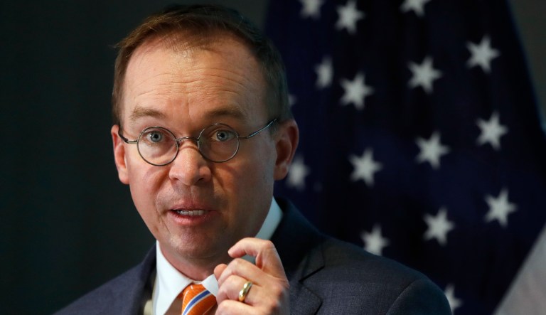 "Mr. [Mick] Mulvaney has no more right to lead the [Consumer Financial Protection Bureau] than Santa Claus," the Lower East Side People's Federal Credit Union alleges in its lawsuit. (AP Photo/Jacquelyn Martin)
