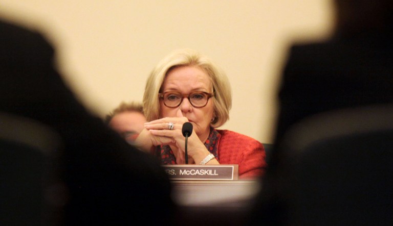 Sen. Claire McCaskill, a Democrat first elected in 2006, is seen as vulnerable in a state won by President Trump by nearly 20 percentage points. She was expected to lose in 2012 as well, but a weak candidate, Rep. Todd Akin, emerged from the GOP primary. Republicans would like to avoid that this time around. (AP Photo/Lauren Victoria Burke)