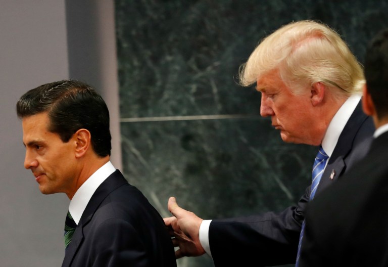 During his immigration speech Wednesday night, GOP presidential nominee Donald Trump took a page out of the Left's playbook by attempting to tug at the audience's heartstrings. He did so by mentioning the stories of five people who were killed by illegal immigrants. (AP Photo/Dario Lopez-Mills)
