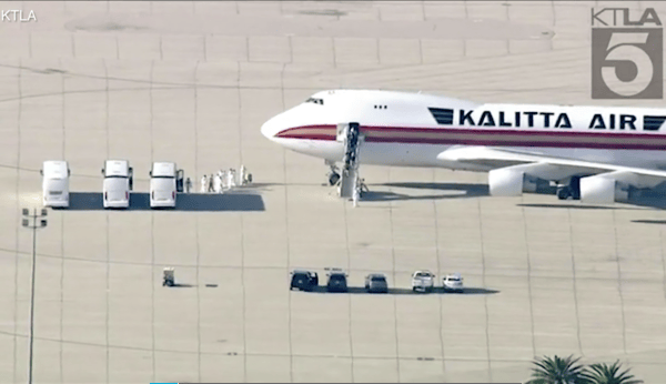 WATCH: American evacuees from Wuhan met by officials in hazmat suits in California