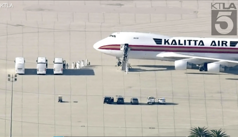 WATCH: American evacuees from Wuhan met by officials in hazmat suits in California