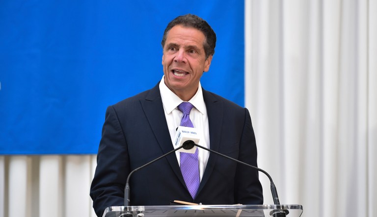 New York Governor Andrew Cuomo speaks at a press conference to celebrate Billy Joel's 100th lifetime concert at Madison Square Garden on Wednesday, July 18, 2018 in New York.