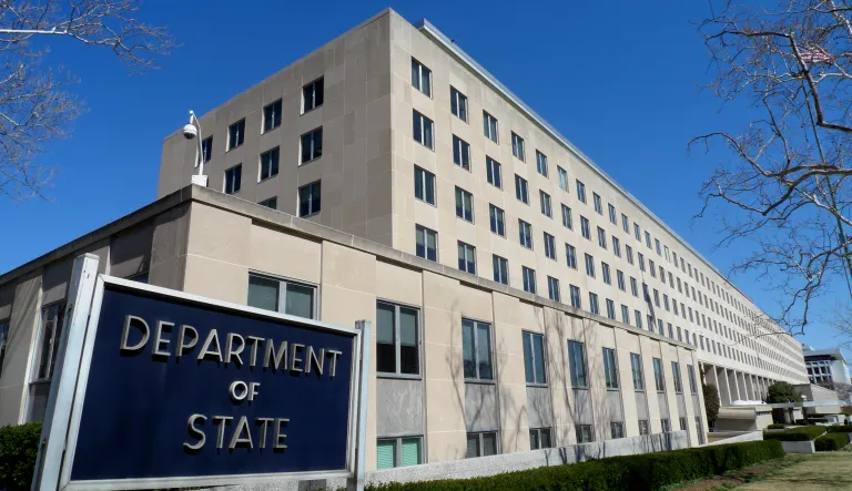 File - The Harry S. Truman Building, headquarters for the State Department, is seen in Washington.