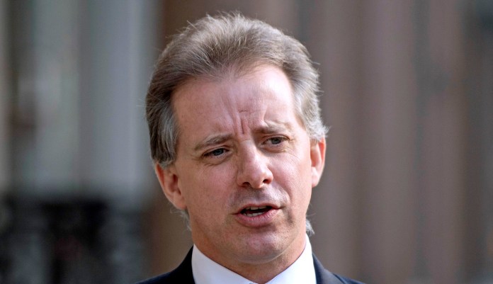 Christopher Steele, who compiled an explosive and unproven dossier on President Donald Trumpâs purported activities in Russia, is pictured.
