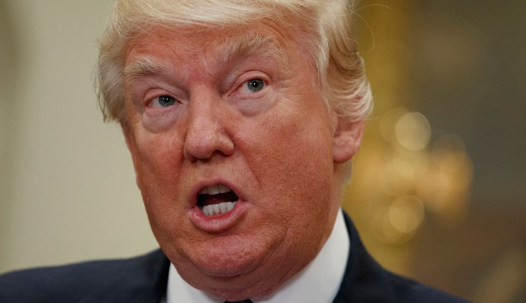 President Donald Trump speaks during a school choice event in the Roosevelt Room of the White House in Washington, Wednesday, May 3, 2017.
