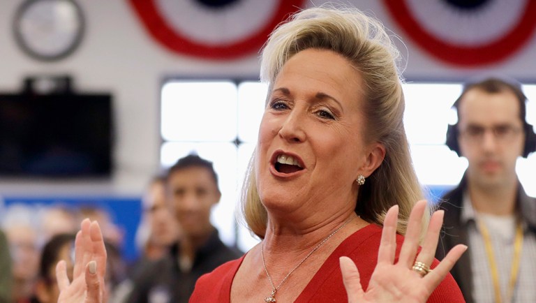 Missouri Republican Rep. Ann Wagner speaks to supporters at her campaign office where she was seeking her third term in office.
