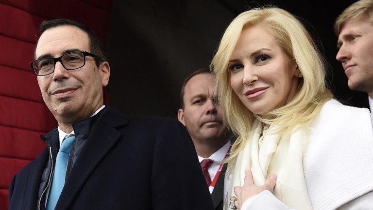 Treasury Secretary Steven Mnuchin and Louise Linton.