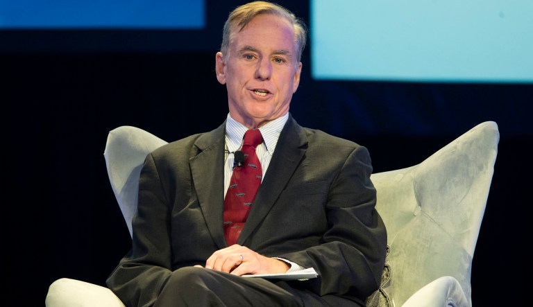 Howard Dean speaks at the Geisinger's National Healthcare Symposium in Danville, Pa., Thursday, Nov. 9, 2017.