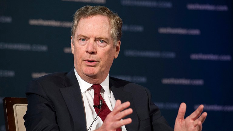 U.S. Trade Representative Robert Lighthizer speaks at the China Business Conference at the U.S. Chamber of Commerce in Washington, Tuesday, May 1, 2018. 
