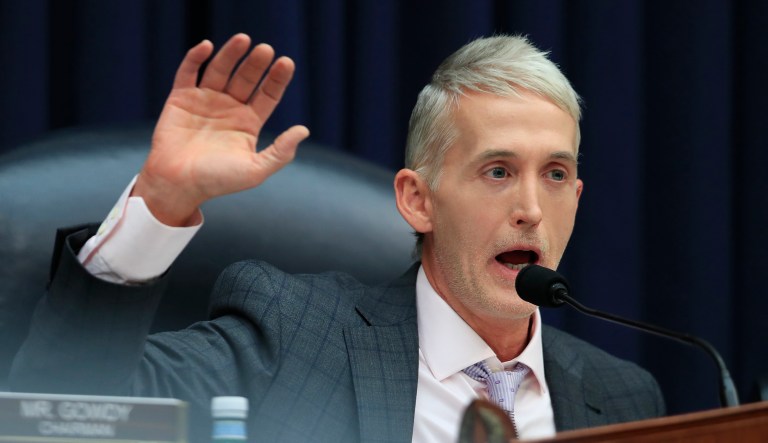 House Judiciary Committee Chairman Rep. Trey Gowdy, R-S.C., questions witness FBI Deputy Assistant Director Peter Strzok, during a joint hearing on "oversight of FBI and Department of Justice actions surrounding the 2016 election" on Capitol Hill in Washington, Thursday, July 12, 2018.