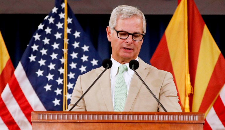 Rick Davis, spokesman for Sen. John McCain's family, speaks.