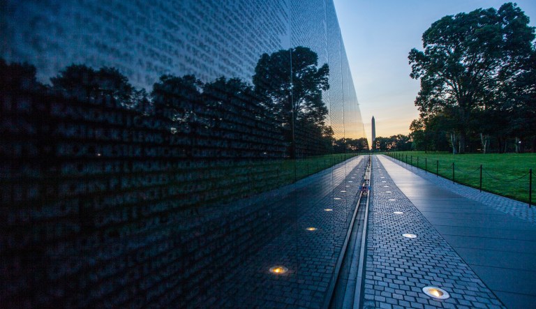 The Vietnam Veterans Memorial is seen in Washington, Thursday, Aug. 30, 2018.