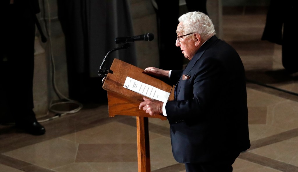 Henry Kissinger: ‘The world will be lonelier without John McCain’