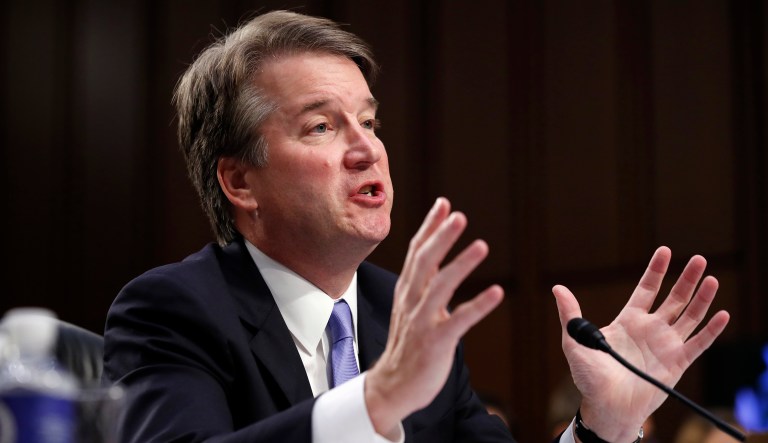 President Trump's Supreme Court nominee, Brett Kavanaugh, testifies before the Senate Judiciary Committee on Capitol Hill in Washington, Sept. 6, 2018.