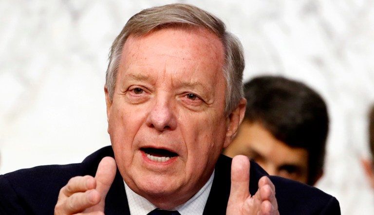 Sen. Dick Durbin, D-Ill., questions President Trump's Supreme Court nominee Brett Kavanaugh during the third day of Kavanaugh's Senate Judiciary Committee confirmation hearing.
