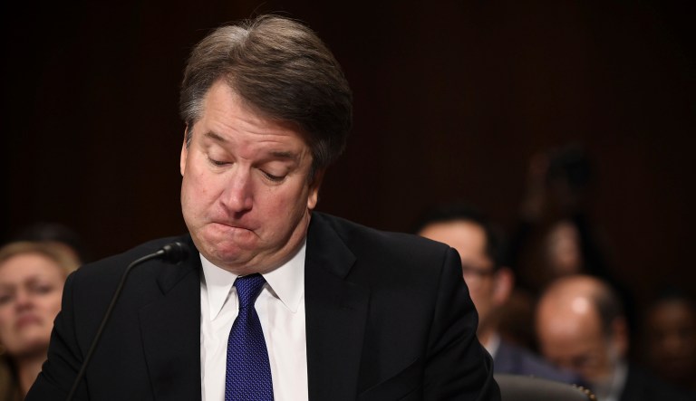 Supreme court nominee Brett Kavanaugh testifies before the Senate Judiciary Committee on Capitol Hill in Washington, Thursday, Sept. 27, 2018.