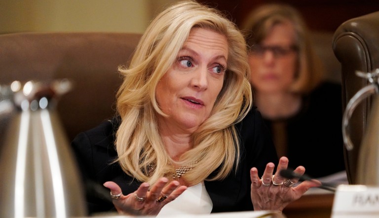 Federal Reserve Governor Lael Brainard, speaks as the Federal Reserve Board holds a meeting to discuss proposed rules to modify the enhanced prudential standard framework for large banking organizations, Wednesday, Oct. 31, 2018, at the Marriner S. Eccles Federal Reserve Board Building in Washington.